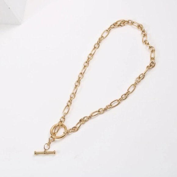 14K Gold filled chain link necklace - Picture 2 of 4